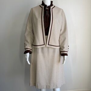 Vintage Herman Marcus Dallas Knit Skirt Suit – Size 10